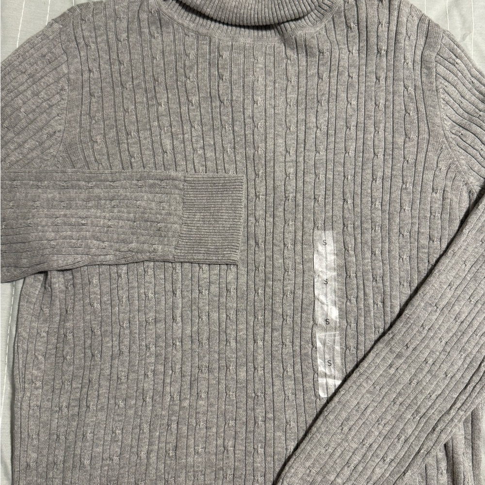 Kim Rogers Gray Turtleneck Sweater